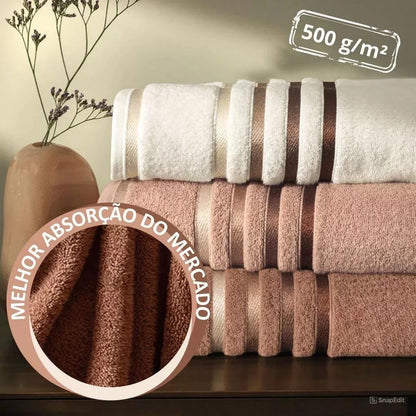 🔥 BLACK FRIDAY – Kit 20 Toalhas Fio Egípcio 100% Algodão